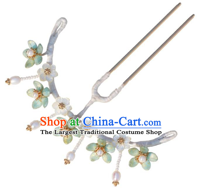 China Traditional Hair Accessories Hanfu Plum Blossom Hair Stick Classical Ming Dynasty Hairpin