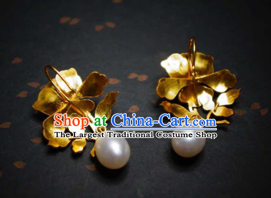 Handmade Chinese Cheongsam Ear Accessories Traditional Culture Jewelry Qing Dynasty Court Earrings