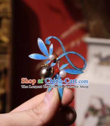 China Traditional Cheongsam Breastpin Pearls Accessories Handmade Orchids Brooch