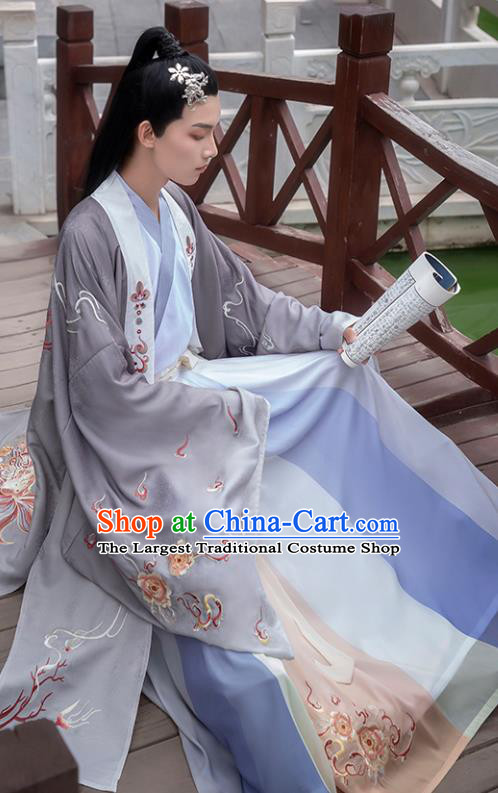 China Traditional Jin Dynasty Nobility Childe Historical Clothing Ancient Royal Prince Costume for Men