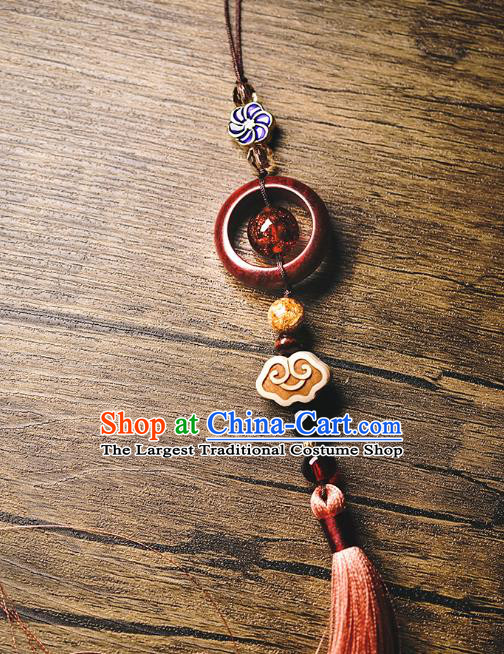 Handmade Chinese Traditional Waist Accessories Classical Cheongsam Brooch Tassel Pendant