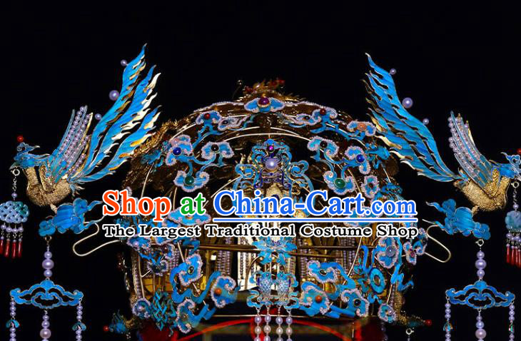 Chinese Traditional Ming Dynasty Wedding Phoenix Coronet Ancient Empress Pearls Hair Accessories