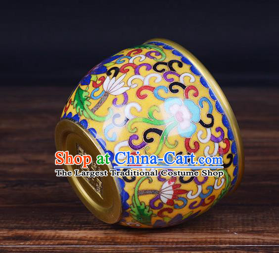 China Traditional Cloisonne Ornament Handmade Brass Cup