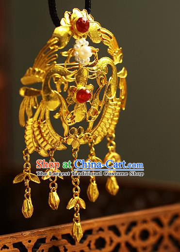 Chinese Traditional Agate Necklet Accessories Ancient Empress Necklace Pendant