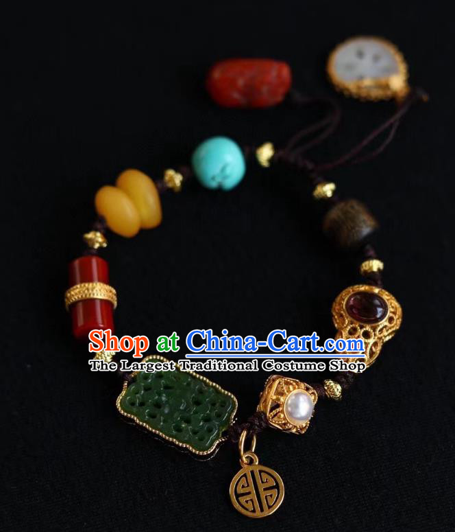 Chinese Traditional Bracelet Accessories Handmade Gems Wristlet Accessories