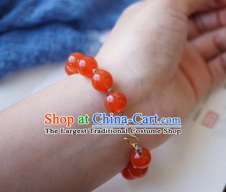Chinese Traditional Wristlet Accessories Handmade Agate Beads Bracelet