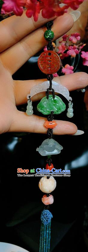 Handmade Chinese National Jade Brooch Accessories Traditional Culture Jewelry Cheongsam Pendant