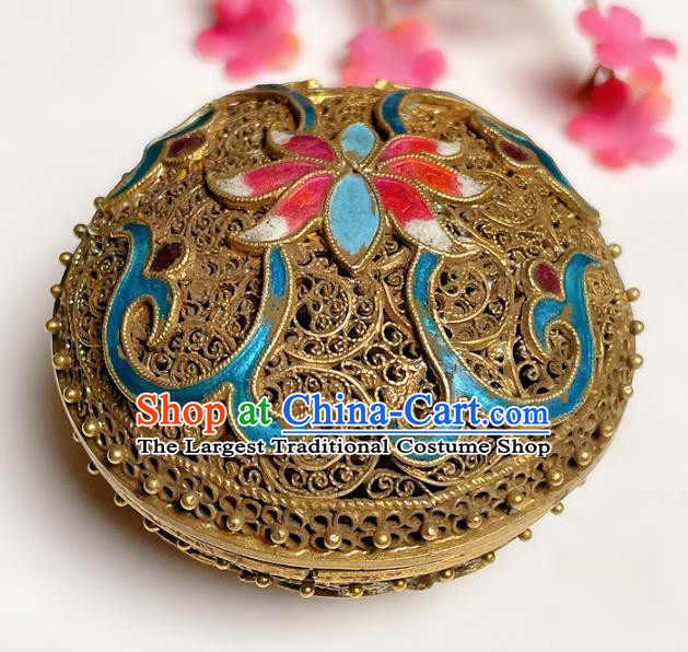 Handmade Chinese National Cloisonne Accessories Traditional Culture Jewelry Filigree Rouge Box