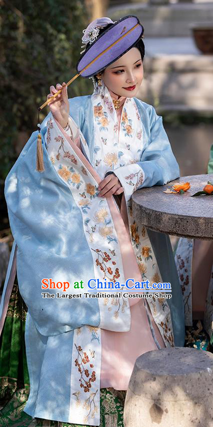 China Traditional Ming Dynasty Imperial Consort Hanfu Clothing Ancient Court Beauty Historical Costumes