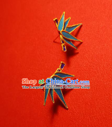 Chinese Traditional Cheongsam Earrings Jewelry National Bamboo Leaf Ear Accessories
