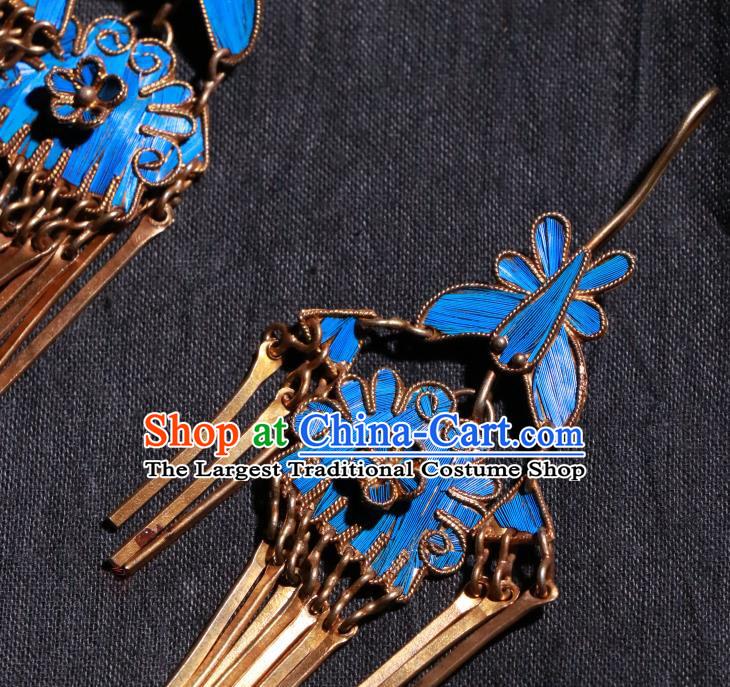 Chinese Ancient Manchu Queen Ear Accessories Classical Qing Dynasty Court Woman Earrings Jewelry