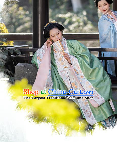 China Ancient Noble Female Embroidered Costumes Ming Dynasty Patrician Countess Historical Clothing Complete Set