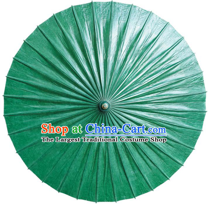 Traditional China Green Oil Paper Umbrella Handmade Umbrellas Artware Dance Umbrella Bumbershoot
