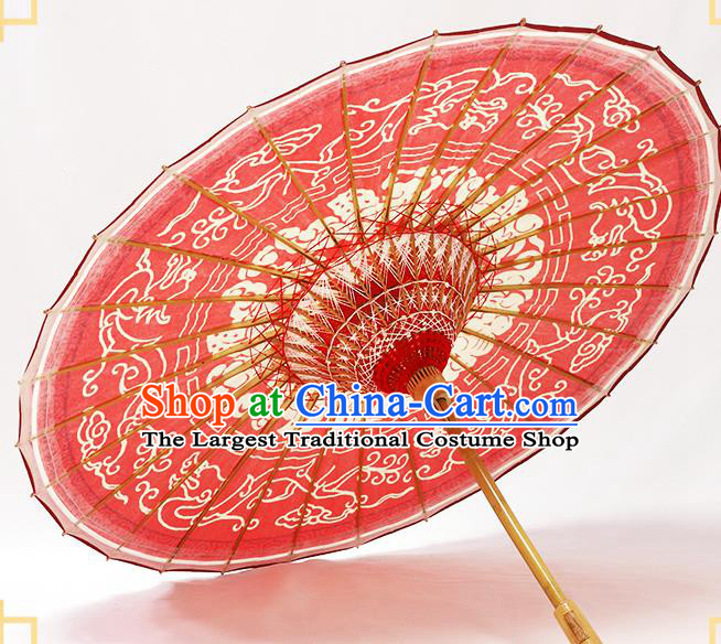 Traditional China Wedding Red Oil Paper Umbrella Handmade Umbrellas Artware Bride Paper Umbrella