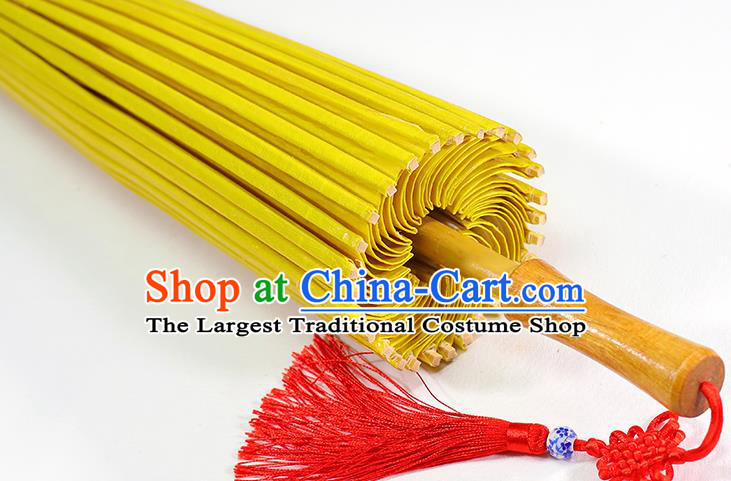 Traditional China Yellow Oil Paper Umbrella Handmade Umbrellas Artware Classical Dance Paper Umbrella
