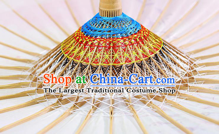 Traditional China Classical Painting Pear Blossom Paper Umbrella Oil Paper Umbrella Handmade Umbrellas Artware