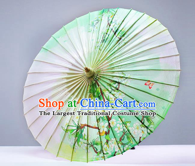 Traditional China Classical Painting Pear Blossom Paper Umbrella Oil Paper Umbrella Handmade Umbrellas Artware