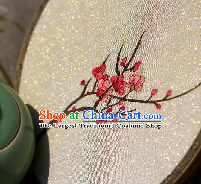 China Handmade Circular Fan Classical Palace Fan Traditional Hanfu Silk Fan
