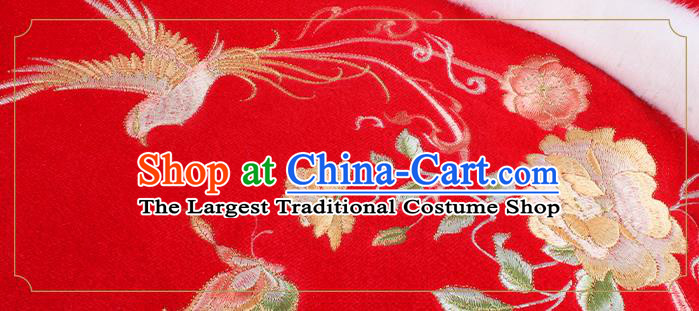 China Ancient Imperial Consort Red Cape Clothing Traditional Ming Dynasty Noble Mistress Costume