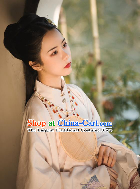 China Ancient Court Beauty Embroidered Costumes Traditional Ming Dynasty Royal Princess Clothing for Women