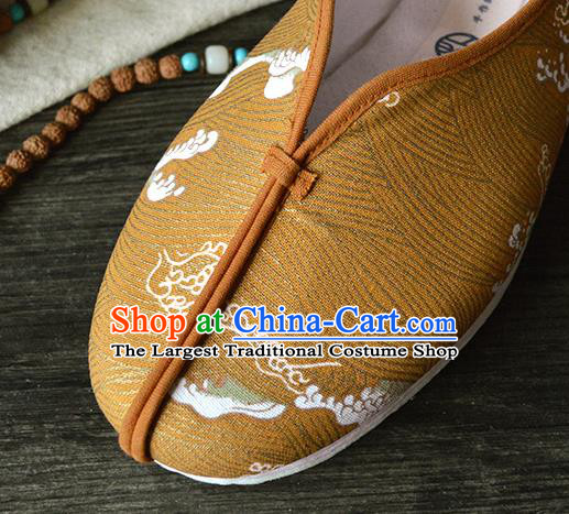 China Beijing Kung Fu Shoes Tai Chi Shoes Handmade Ginger Cloth Shoes for Men