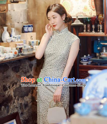 Republic of China Classical Cheongsam Young Lady Clothing National Slim Qipao Dress