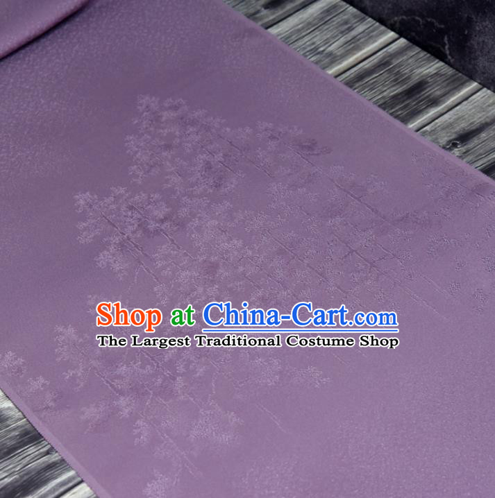 Asian Japan Classical Pattern Brocade Tapestry Traditional Japanese Kimono Violet Silk Fabric