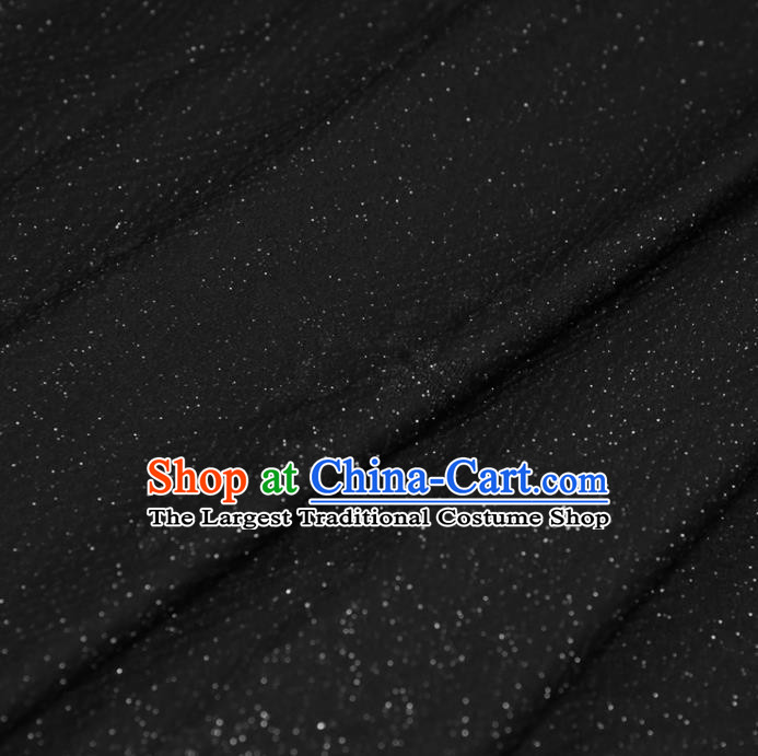 Asian Japan Kimono Brocade Tapestry Traditional Qipao Dress Black Silk Fabric