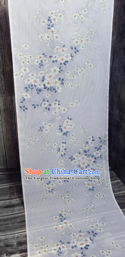 Asian Japan Classical Brocade Tapestry Traditional Qipao Dress Flowers Pattern Lilac Silk Fabric
