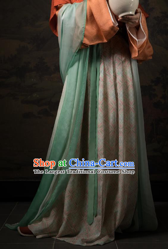 China Ancient Noble Beauty Hanfu Dress Clothing Traditional Song Dynasty Royal Countess Historical Costumes