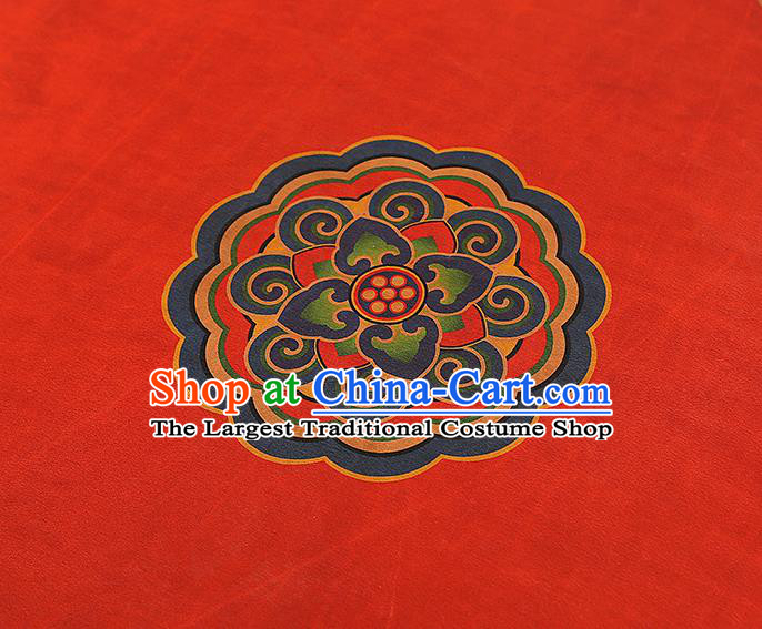 China Silk Fabric Traditional Red Brocade Asian Cheongsam Gambiered Guangdong Gauze