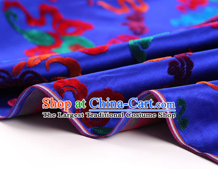 China Traditional Lucky Pattern Purple Brocade Cloth Classical Qipao Dress Jacquard Silk Fabric