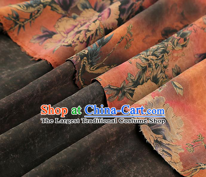 China Classical Qipao Dress Tapestry Traditional Peony Pattern Silk Fabric Brocade