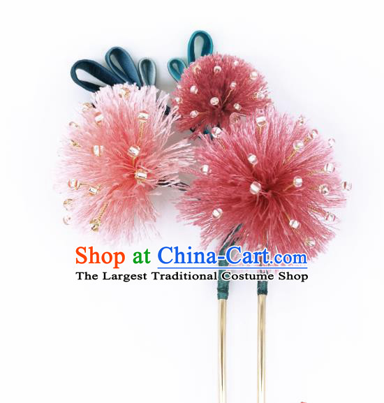 Chinese Traditional Song Dynasty Hanfu Hair Accessories Handmade Ancient Princess Albizia Flower Hairpin