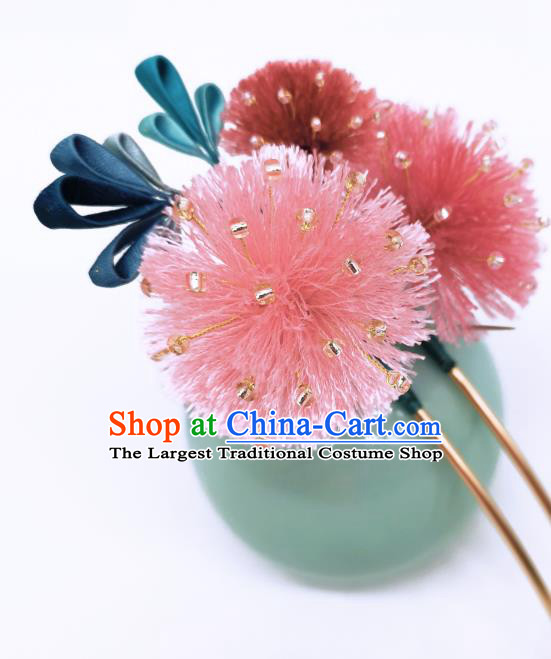 Chinese Traditional Song Dynasty Hanfu Hair Accessories Handmade Ancient Princess Albizia Flower Hairpin