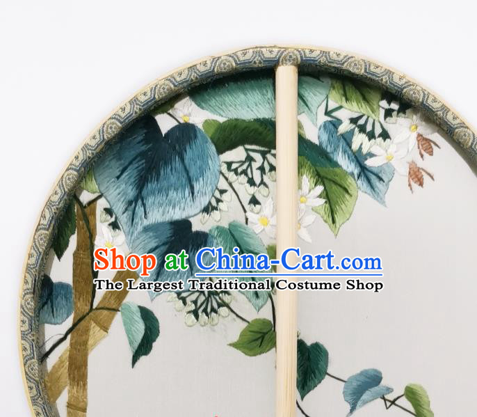 China Traditional Song Dynasty Palace Fan Classical Dance Silk Fan Embroidered Circular Fan