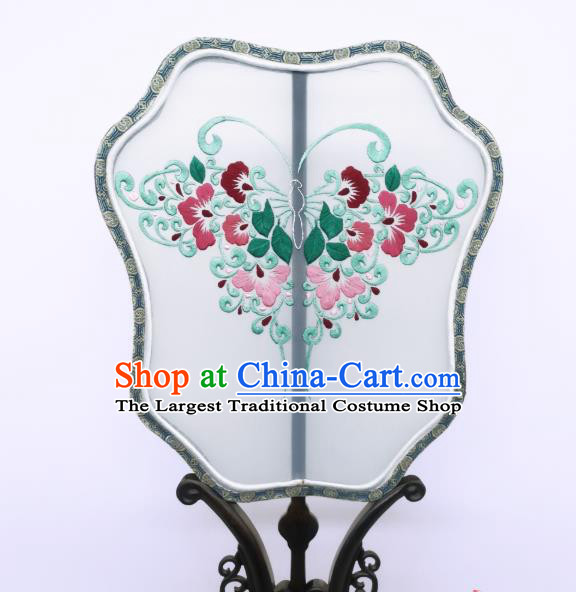 China Traditional Hanfu Fans Suzhou Embroidery Palace Fan Handmade Silk Fan