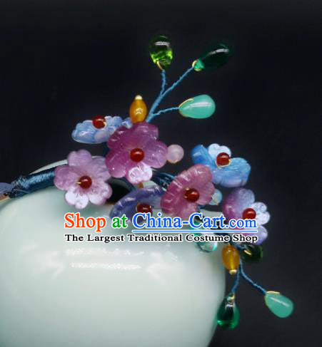 Chinese Traditional Ming Dynasty Hanfu Hairpin Handmade Ancient Princess Plum Blossom Hair Stick