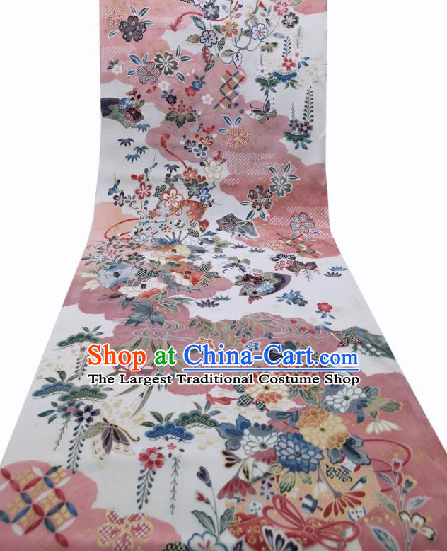 Asian Japan Classical Kimono Silk Fabric Traditional Japanese Yukata Belt Brocade Tapestry
