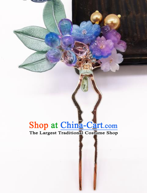 Chinese Handmade Ancient Princess Sakura Hairpin Traditional Flowers Hair Stick Hanfu Hair Accessories