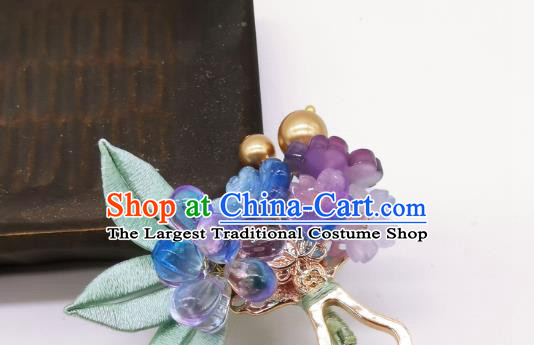 Chinese Handmade Ancient Princess Sakura Hairpin Traditional Flowers Hair Stick Hanfu Hair Accessories
