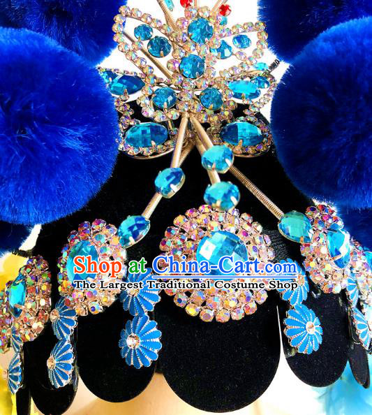 China Handmade Beijing Opera Diva Headdress Traditional Peking Opera Hair Accessories for Kids