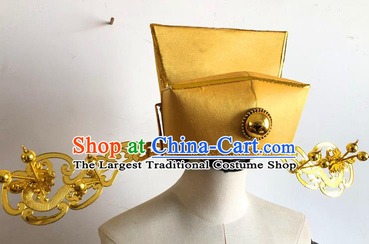 China Traditional Peking Opera God of Wealth Hat Ancient Official Headwear