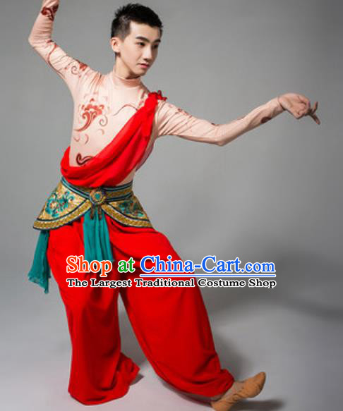 Chinese Classical Dance Costumes Stage Performance Clothing Flying Sky Dance Outfits for Men