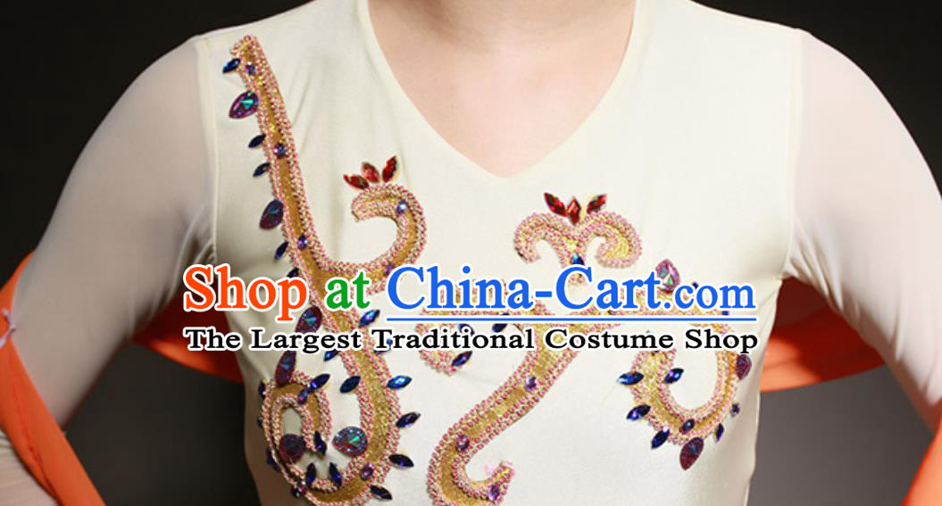 China Classical Dance Costume Flying Apsaras Dance Stage Performance Red Dress