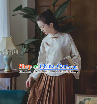 Chinese Traditional Female Student Cheongsam Clothing National False Two Pieces Qipao Dress