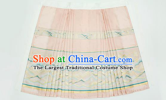 China Ancient Patrician Lady Hanfu Clothing Traditional Ming Dynasty Palace Beauty Embroidered Costumes Complete Set