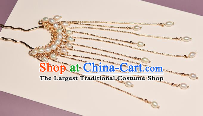 Chinese Traditional Ming Dynasty Princess Hairpin Court Hair Accessories Ancient Palace Lady Tassel Hair Stick