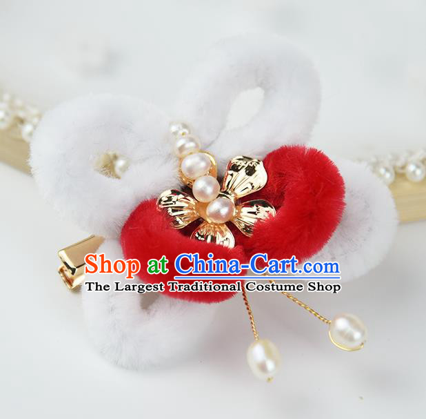 Chinese Traditional Hanfu Velvet Butterfly Hair Claw Handmade Hair Accessories