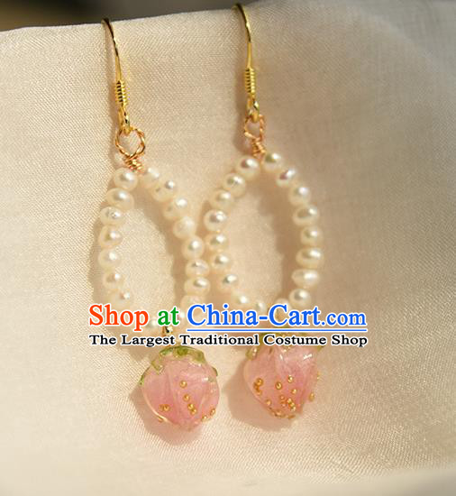 China Handmade Classical Earrings Jewelry Traditional Cheongsam Pearls Ear Accessories